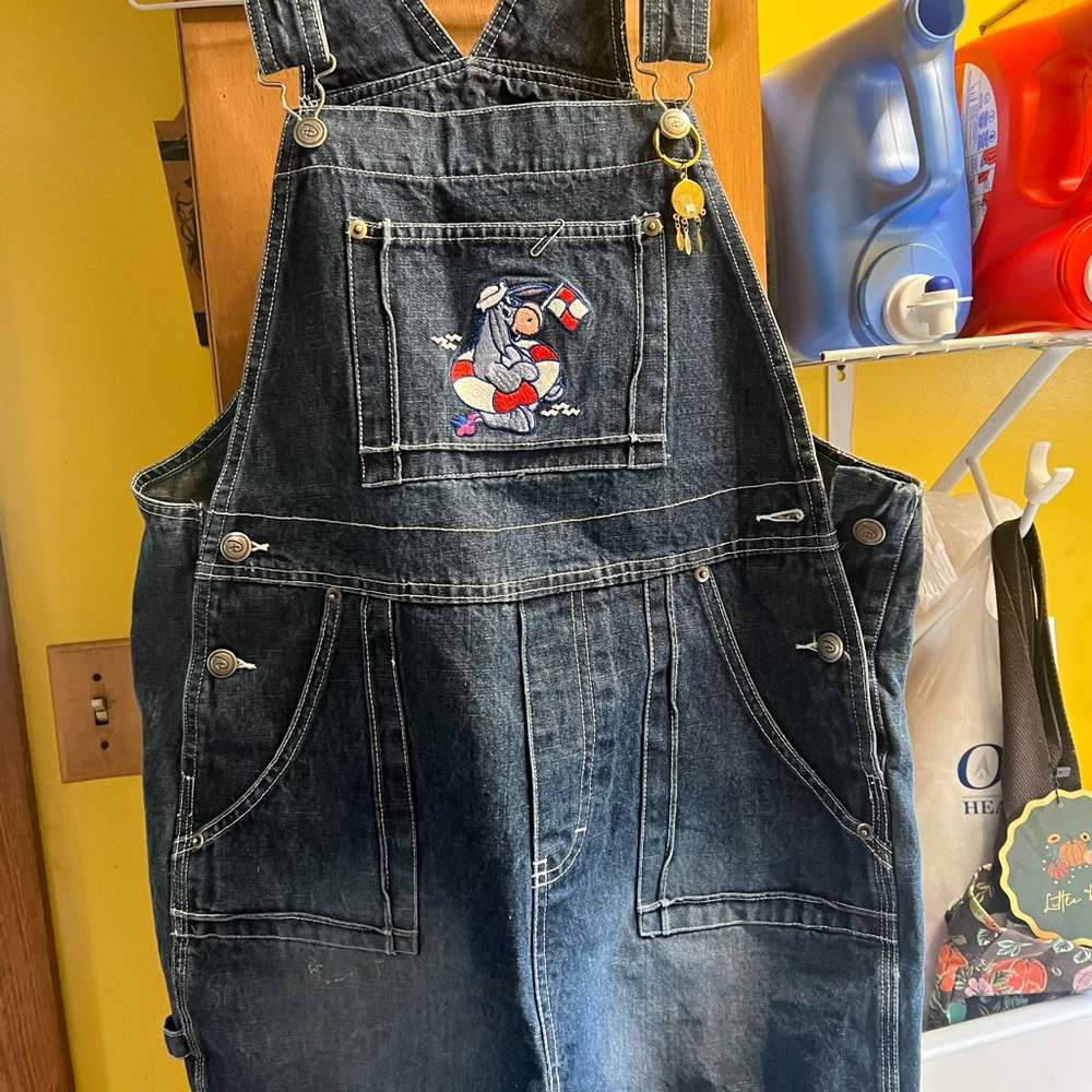Vintage women’s large Disney SOS overalls denim